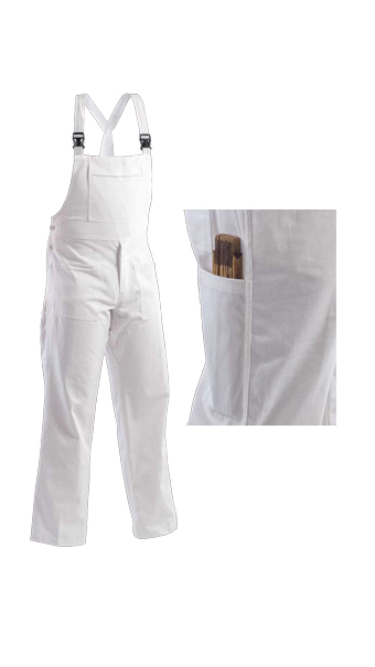 clothes for painters bib pant white
